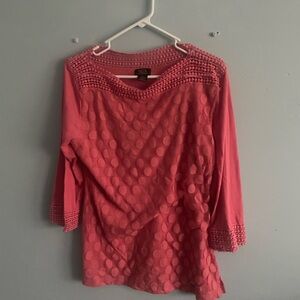 Elegant Women's Pink Textured Blouse